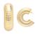 Half circle designed stud earrings for women (e3303fl)