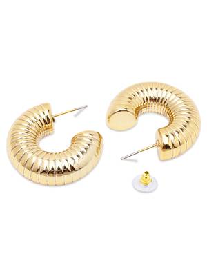 Half circle designed stud earrings for women  4