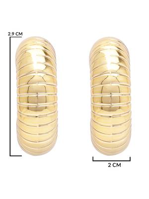 Half circle designed stud earrings for women  5