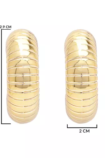Half circle designed stud earrings for women 
