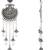 Ethnic silver oxidizedstyle dangle jhumka earrings for women (e3319ox)