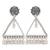Ethnic silver oxidizedtriangle shaped dangle earrings for women (e3309ox)
