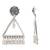Ethnic silver oxidizedtriangle shaped dangle earrings for women (e3309ox)