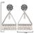 Ethnic silver oxidizedtriangle shaped dangle earrings for women (e3309ox)