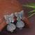 Ethnic silver oxidizedbutterfly jhumka earrings (e3310ox)