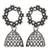 Ethnic silver oxidizedstyle dangle jhumka earrings for women (e3312ox)