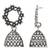 Ethnic silver oxidizedstyle dangle jhumka earrings for women (e3312ox)