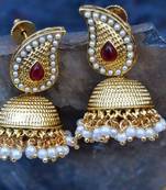 Antique Matte Gold Jhumkas