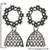 Ethnic silver oxidizedstyle dangle jhumka earrings for women (e3312ox)