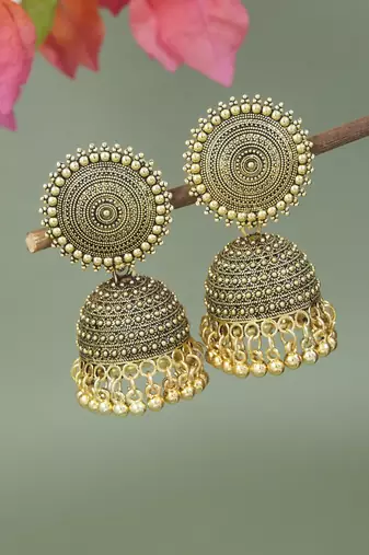 Ethnic jhumka earrings for women (e3313fl)