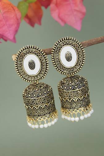 Ethnic jhumka earrings for women (e3314fl)