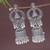 Ethnic silver oxidizedstyle dangle jhumka earrings for women (e3316ox)