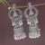 Ethnic silver oxidizedstyle dangle jhumka earrings for women 