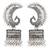 Ethnic silver oxidizedpeacock jhumka earrings for women (e3317ox)