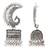 Ethnic silver oxidizedpeacock jhumka earrings for women (e3317ox)