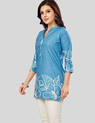 Saree swarg poly crepe printed short kurti 3