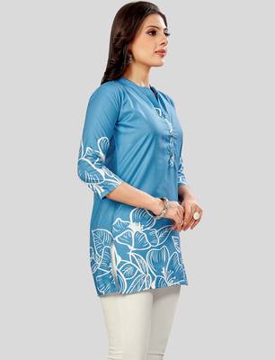 Saree swarg poly crepe printed short kurti 4