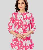 Saree swarg poly crepe printed short kurti