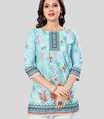 Saree swarg poly crepe printed short kurti