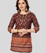 Saree swarg poly crepe printed short kurti