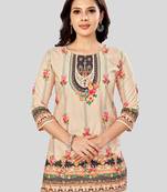 Saree swarg poly crepe printed short kurti