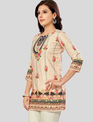  poly crepe printed short kurti 3