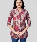 Saree swarg chanderi printed short kurti