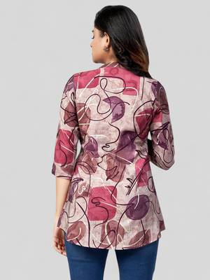  chanderi printed short kurti 2