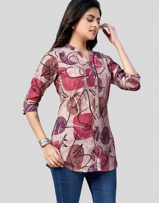  chanderi printed short kurti 4