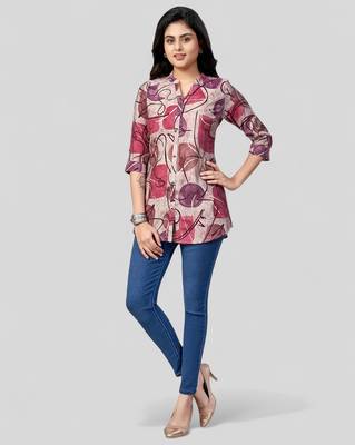  chanderi printed short kurti 5