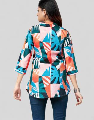  cotton blend printed short kurti 2