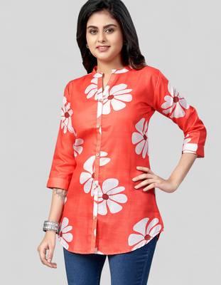  cotton blend printed short kurti 3