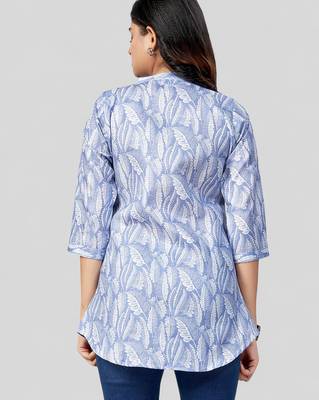  cotton blend printed short kurti 2