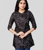Saree swarg cotton blend printed short kurti