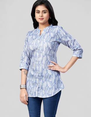  cotton blend printed short kurti 3