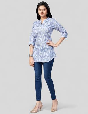 cotton blend printed short kurti 5