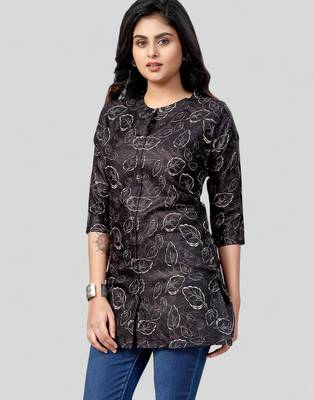  cotton blend printed short kurti 3