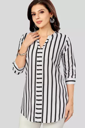 Saree swarg cotton blend printed short kurti
