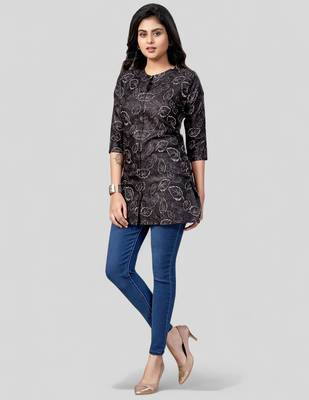  cotton blend printed short kurti 5