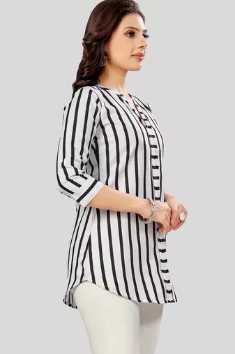  cotton blend printed short kurti