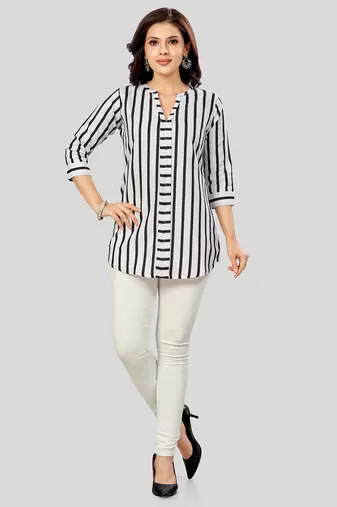  cotton blend printed short kurti