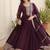 Faux blooming gown with rich sequins embroidered work