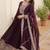 Faux blooming gown with rich sequins embroidered work