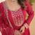 Pink embroidered sequin anarkali with dupatta