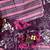 Plum Purple Floral Anarkali Kurta Pant Set with Dupatta