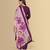 Purple color silk blend embroidred kurti pant dupatta