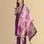 Purple color silk blend embroidred kurti pant dupatta