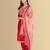 Red color silk blend embroidred kurti pant dupatta