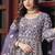 Lavender net embroidered readymade trendy gown
