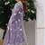 Lavender net embroidered readymade trendy gown